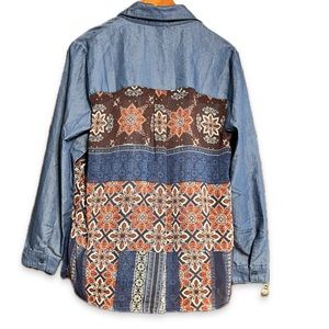Denim top Project denim boho shirt Size Large NWOT